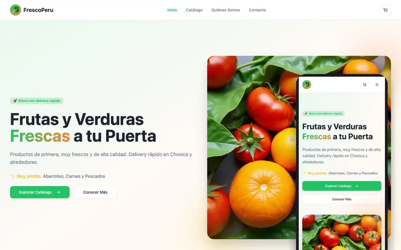 Catálogo de FrescoPeru, delivery de frutas y verduras